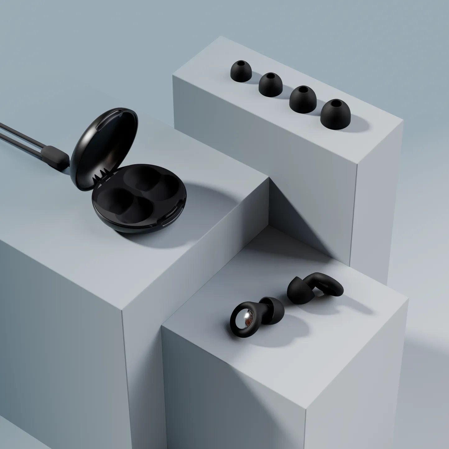 What's in the box: Noma Earplugs, travel case and ear tips